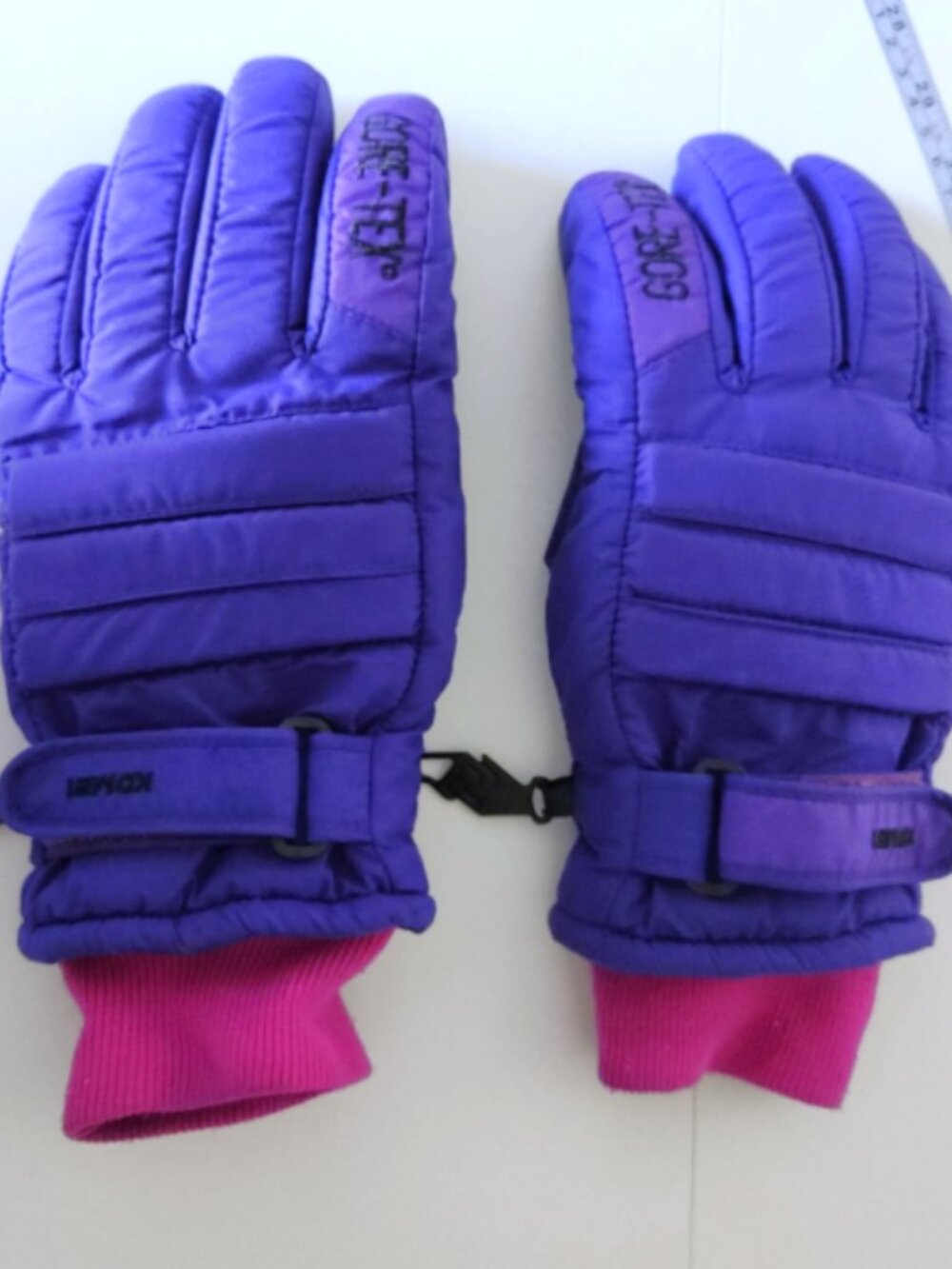 Vintage Kombi Gore-Tex Gloves Men's XS‎ Purple Genuine Leather Palms